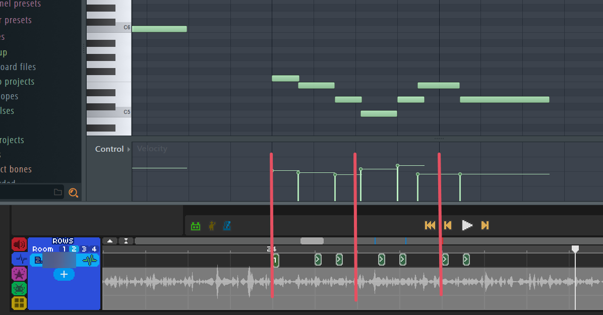 7thbeat's tweet photo. adjusting the fl studio scrollbar by pixels so i can align the gridlines again to chart weird rhythm in song. still the best workflow #7thbeatdev https://t.co/Fw1pCsRPOc