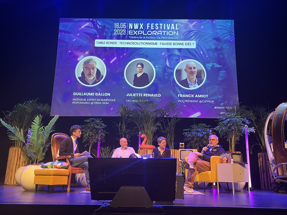 Normandie Web Xperts (@n_w_x) on Twitter photo On change de sphère 🪐 avec une table ronde sur une question qu’on se pose tous : 🖱️technosolutionnisme : fausse bonne idée ?
Animée par des experts : <a href="/JulietteRENAULD/">Juliette RENAULD</a>, <a href="/franckamiot/">amiot franck</a> et <a href="/GuillaumeGallon/">Guillaume Gallon</a> !
#nwxfest23 ensemble pour construire le numérique de demain 😻 On change de sphère 🪐 avec une table ronde sur une question qu’on se pose tous : 🖱️technosolutionnisme : fausse bonne idée ?
Animée par des experts : <a href="/JulietteRENAULD/">Juliette RENAULD</a>, <a href="/franckamiot/">amiot franck</a> et <a href="/GuillaumeGallon/">Guillaume Gallon</a> !
#nwxfest23 ensemble pour construire le numérique de demain 😻