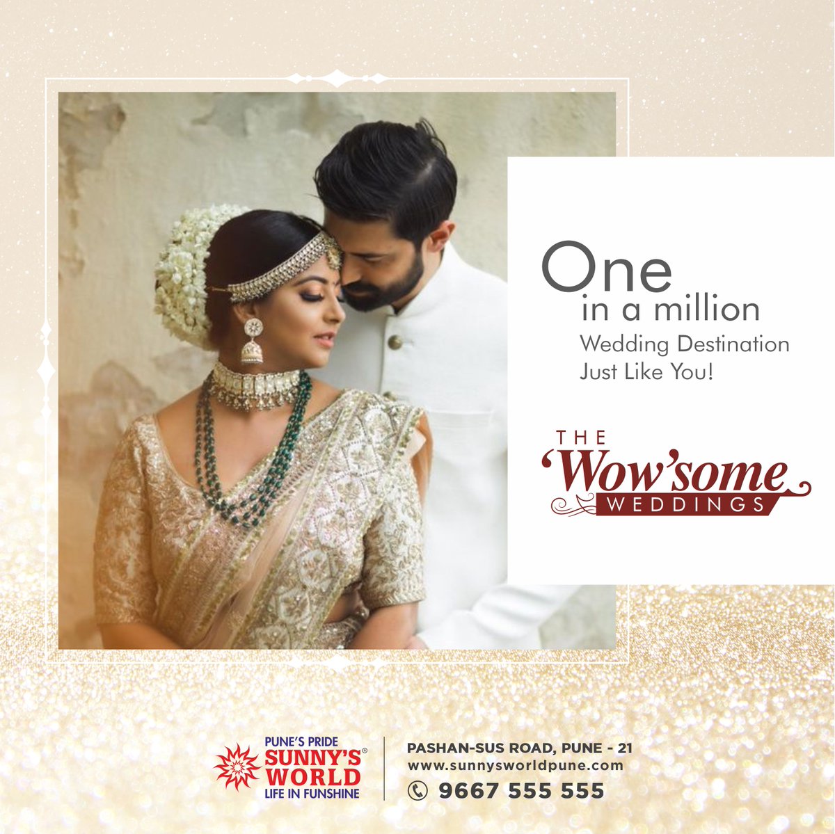 One in a million Wedding Destination Just Like You!

Address :- Weddings by Sunny’s World Sus Gaon Pune-412115

Call for more Detail's :- +91 96675 55555

bit.ly/bestweddingdes…

#sunnysworld #sunnysworldpune #weddingdestinations #father #daughter #destinationweddingsindia