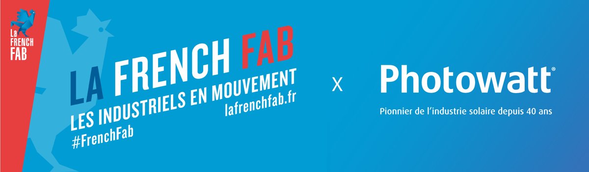 Photowatt's tweet photo. Heureux de vous annoncer notre partenariat avec #FrenchFab 🤝 Fiers de nos contributions à l'#industrie #solaire, notre adhésion à cette communauté a pour but de participer à la volonté de 
développer l'industrie française et de valoriser notre savoir-faire français 🇫🇷 https://t.co/goKPR2g8bP