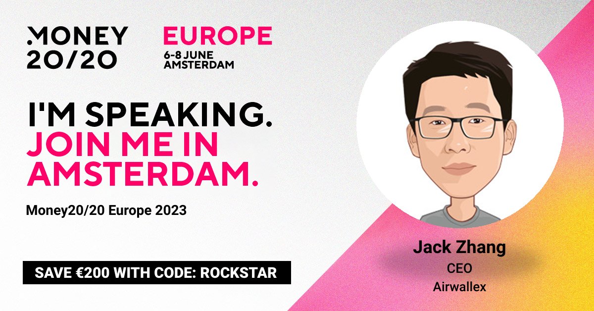 Excited to be speaking at @money2020 Europe! Look forward to having @ingridlunden from @TechCrunch join me on stage to talk all things Airwallex and fintech. Session details: bit.ly/42I3gEy#money2… #fintech #Airwallex