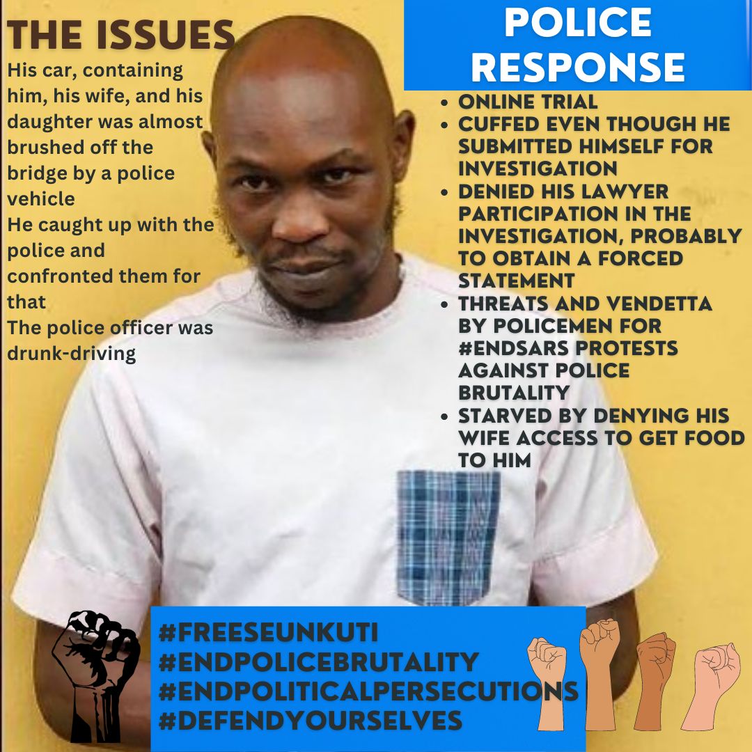 in 1984 Buhari @MBuhari jailed FELA ANIKULAPO KUTI

In 2023 Buhari jailed Seun Anikulapo Kuti

#BUHARILEGACY 
#FreeSeunKuti 
#IStandWithSeun 
#FreeSeunKutinow 

@KemiSeba1 @YeleSowore @Nath_Yamb
