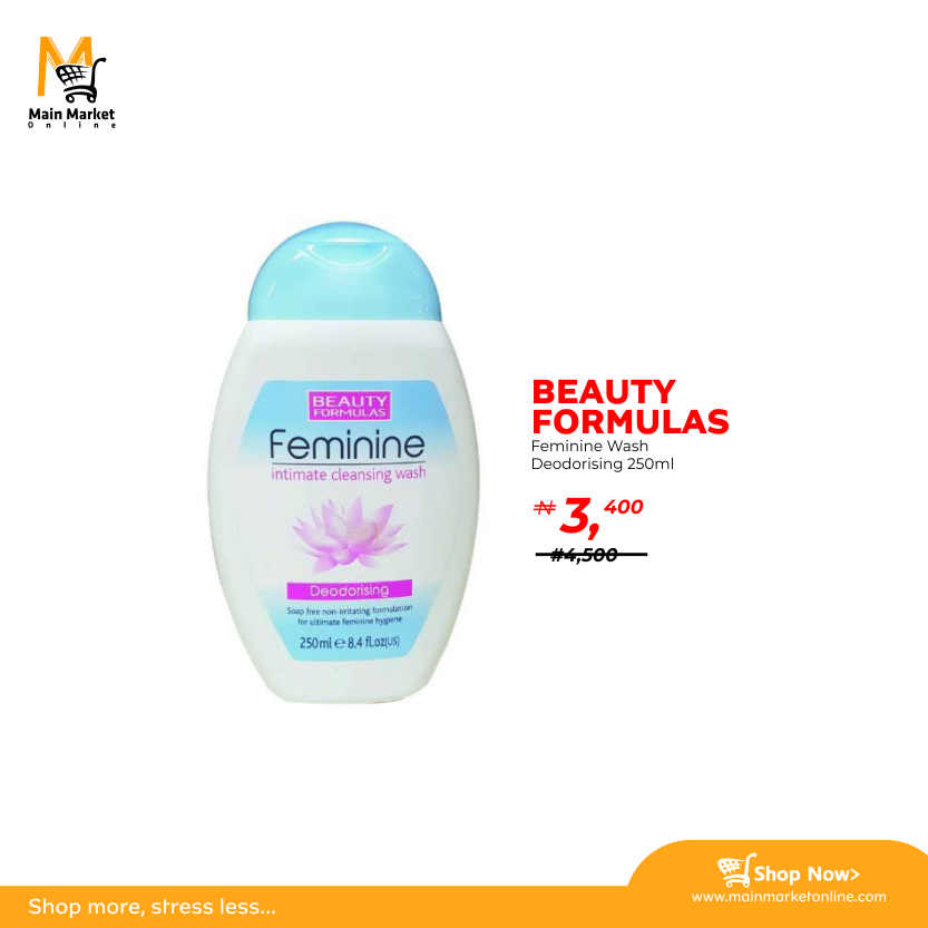 MainMarket's tweet photo. Stay fresh all day with Beauty Formulas Feminine Wash! This deodorizing solution is specially formulated for your intimate area, leaving you feeling clean and confident. Order now on MainMarketOnline! #BeautyFormulas #MMO #MainMarketOnline #ShopOnline #ShopNow https://t.co/EB0UZdtp7b