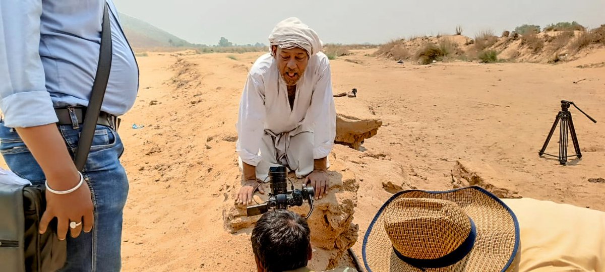mridulaz's tweet photo. An oldman died in quest of water- besides Production Design my cameo in the film 'Bhagirath the Sandman' https://t.co/D4iZpSHSlX