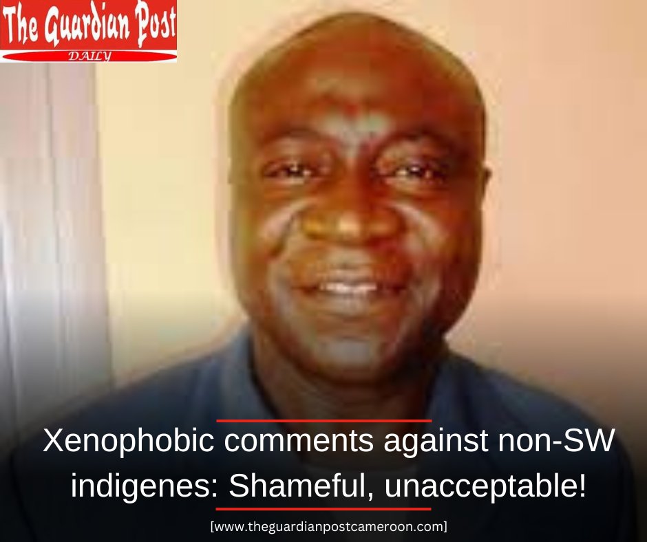 The nation was left in shock and consternation, over the weekend when the South West Peace and Development Forum, which held in Buea, turned into an arena for some to make xenophobic utterances against non-indigenes of the Region.

Full article 👉🏾 theguardianpostcameroon.com/post/1126/en/x…