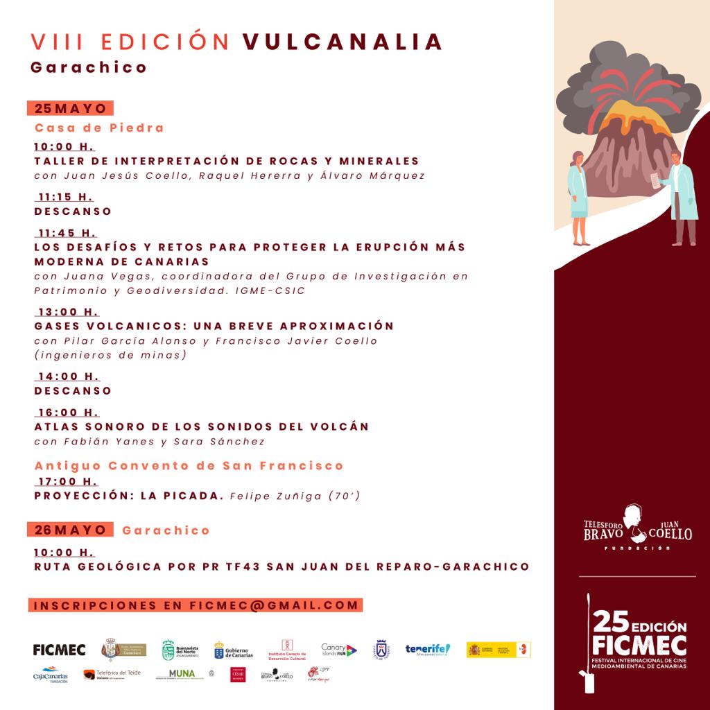 FICMECanarias's tweet photo. La octava edición de #Vulcanalia continúa en #FICMEC2023 🌋

🌀El 25 y 26 de mayo seremos el epicentro de la #vulcanología en #Canarias

⚠️Inscríbete enviando tus datos (nombre, DNI y número de tlf) al siguiente correo electrónico: ficmec@gmail.com

Evitemos #lasextaextinción ‼️ https://t.co/xBZW3eEchJ