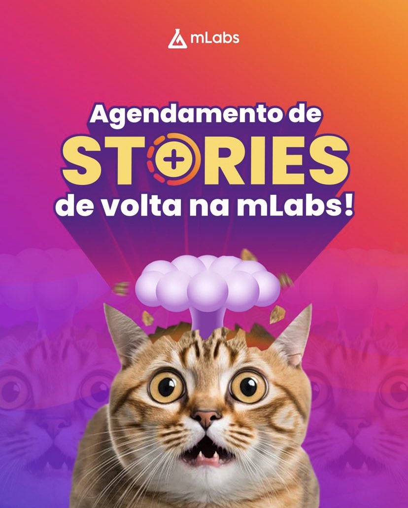 voltamos com tudo ein! 👊
bora agendar esses stories aí automaticamente e parar de esquecer de gerar conteúdo 🧡 <a href="/socialmlabs/">mLabs</a>
