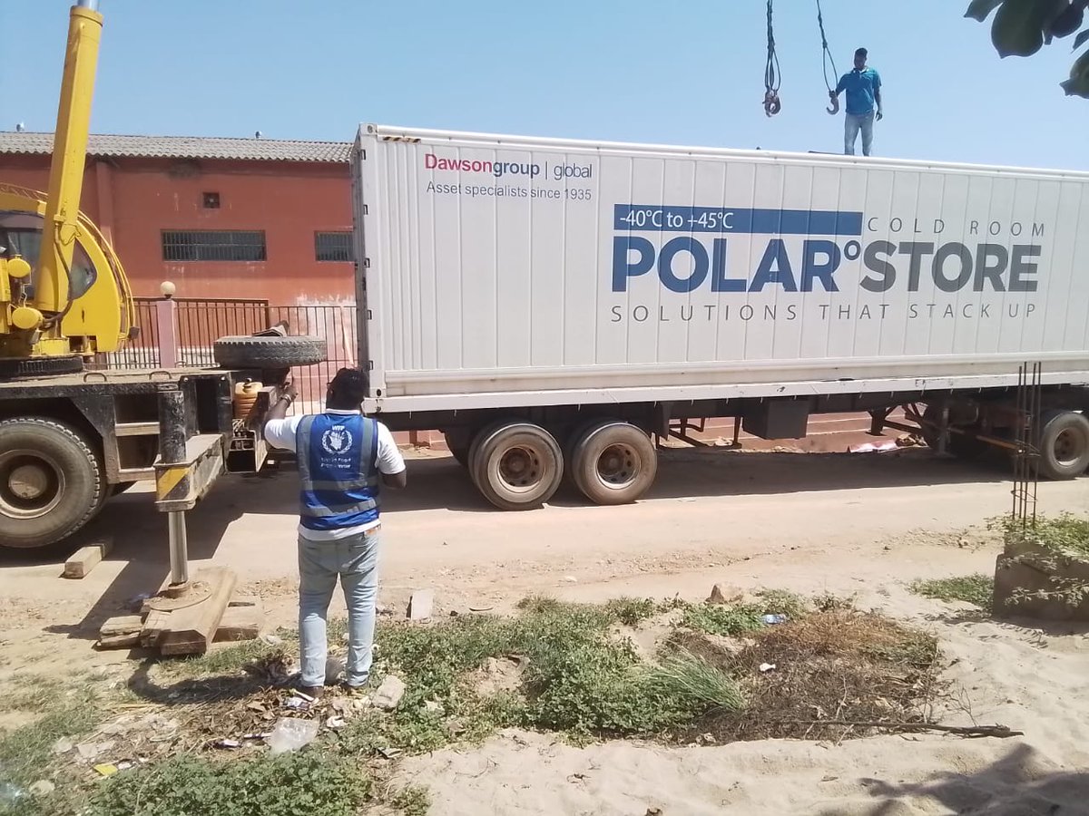 Thanks to Govt of Japan, <a href="/WFP/">World Food Programme</a> has deployed 3 out of 4 reefer containers donated to the Govt of #Angola to enhance #COVID19 response in sub-Saharan Africa by building temperature-sensitive logistics capacities &amp; capabilities. On 10 May, the 3rd reefer was deployed to Cuazan Sul.