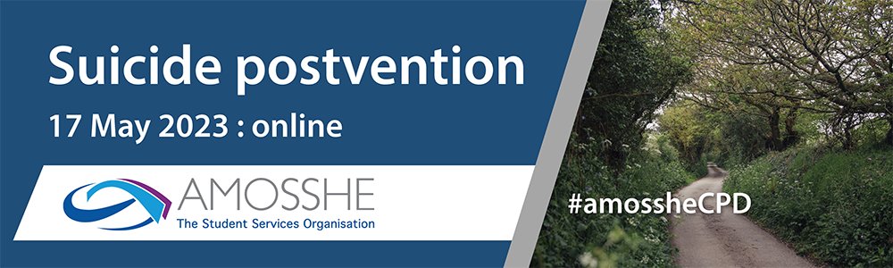 Starting shortly! 

Our CPD event on how to support our students and communities after a student or staff member dies as a result of suicide. #amossheCPD