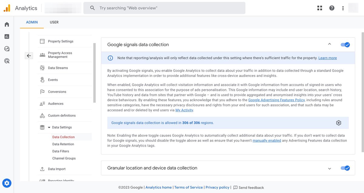 analyzify's tweet image. 2- Enable Google Signals

#GoogleSignals is a new type of cross-device report for Google Analytics.

Once you enable Google Signals, you can gather data across different devices from users who are logged in to their Google accounts and have enabled Ads Personalization.