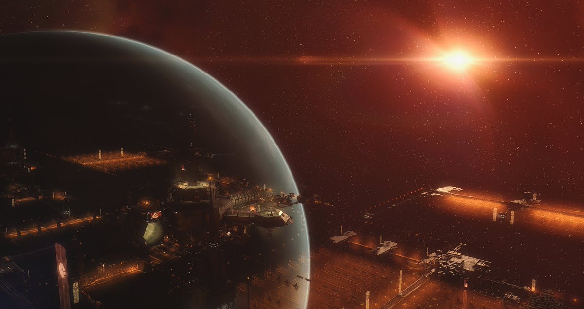 KhapriceHeska's tweet photo. #EveOnline #TweetFleet
> "The Republic Fleet has completed major construction on their new station in the Minmatar FW headquarters system of Amo. This station is now open to docking by capsuleers and most services are active," #Minmatar https://t.co/Xt6yZeRqvK