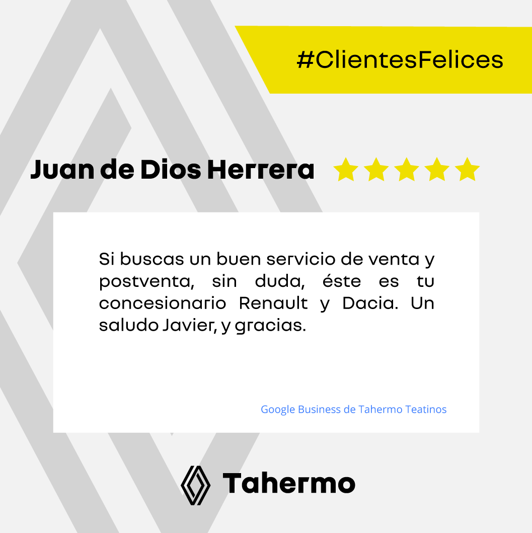 Tahermo_Renault's tweet photo. Gracias por confiar en nosotros, Juan de Dios 🚗💛 ¡Quedamos a tu servicio en Tahermo!
#tahermo #málaga #clientesfelices #posventa #venta https://t.co/VSNm9BCkgM