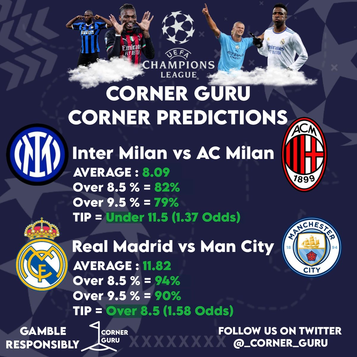 UCL IS HERE 🪄⚽

🇿🇦 BETWAY CODE : U17EFFEB1

#CornerGuru #UEFAChampionsLeague
