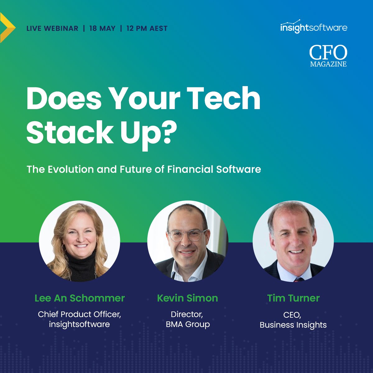 insightsoftware's tweet image. Join our panel of highly experienced finance &amp;amp; technology experts as they explore the past, present &amp;amp; future of #FinanceSoftware. 

Topics include:
🖥️Software implementation
📈Budgeting
🤖Automation vs. AI
And more.

Join us!
ow.ly/SxP750OkPiQ   

#CFO #SpreadsheetServer