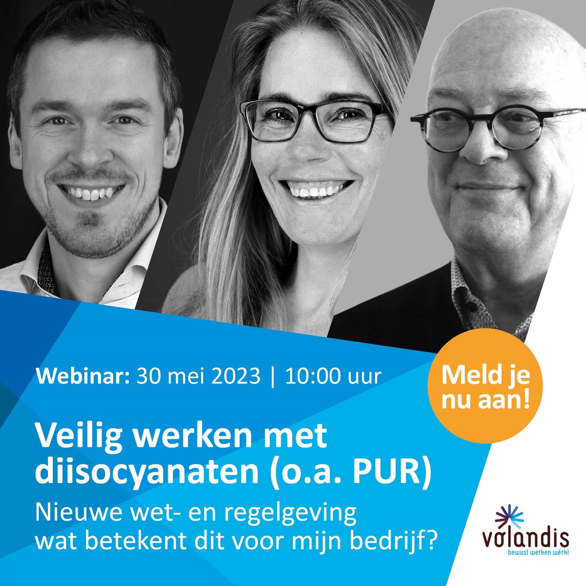 Vanaf 24 augustus 2023 is het verplicht dat iedere werknemer die met diisocyanaten werkt, hier een speciale training voor heeft gevolgd. Wat betekent dit voor mijn bedrijf? Kom alles te weten tijdens het webinar op maandag 30 mei 10:00 uur. Meld je aan! tinyurl.com/yev5zach