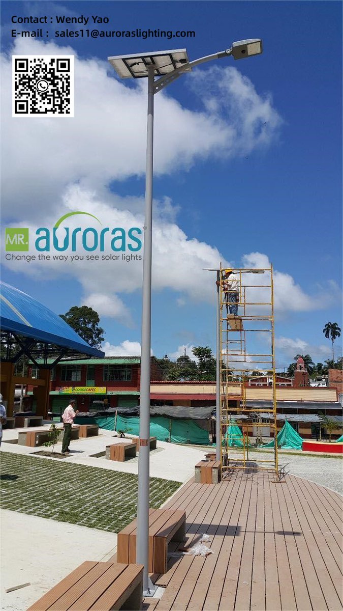 Wendy44960818's tweet image. The case of our All In One solar street light installation, combined ultra brightness Philips LED source,can provide constant and high lighting performance, with smart dimming, suitable for most commercial projects.

E:sales11@auroraslighting.com
#solarstreetlight #ledstreetlight