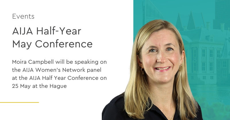 Moira Campbell will be speaking at the AIJA - International Association of Young Lawyers Conference, 24-27 May, held at The Hague.

Moira will be speaking on 25 May, 15:45 - 17:00

'Why do lawyers need to understand the menopause?'

Learn more below
aija.org/event-detail/6…