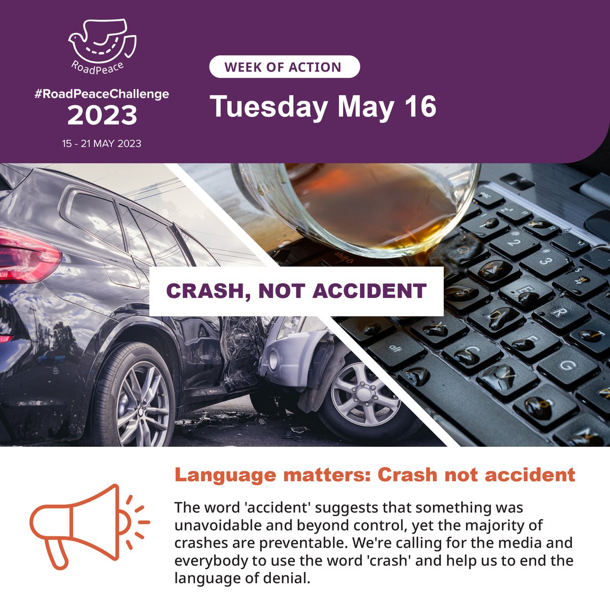 #RoadPeaceChallenge #CrashNotAccident justgiving.com/campaign/roadp… @CCJoShiner