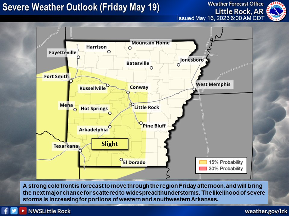 NWS Little Rock on Twitter "A cool front will be moving through the
