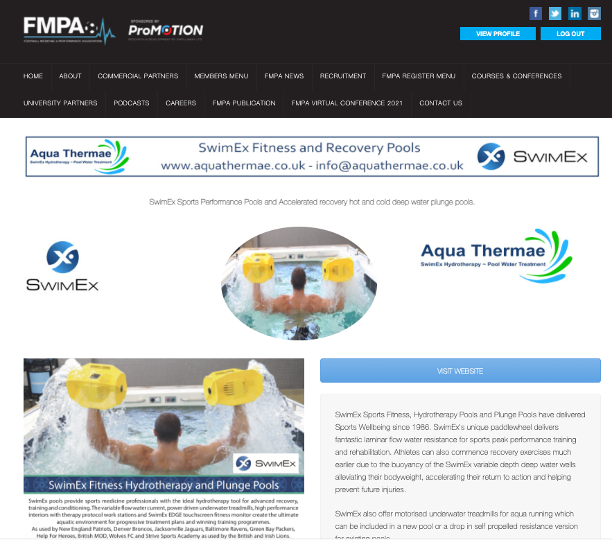 FMPA_Official's tweet photo. FMPA Business Partner, Swim-Ex supports FMPA 2023 Conference!
Aqua Thermae is an aquatic sports and hydrotherapy specialist company representing SwimEx pools in the UK, Ireland and Europe.
https://t.co/Jv0TVa2cCc
#FMPA2023 #SwimEx #Aquathermae
@swimexpools @WellnessBishop https://t.co/IdavFzYufY