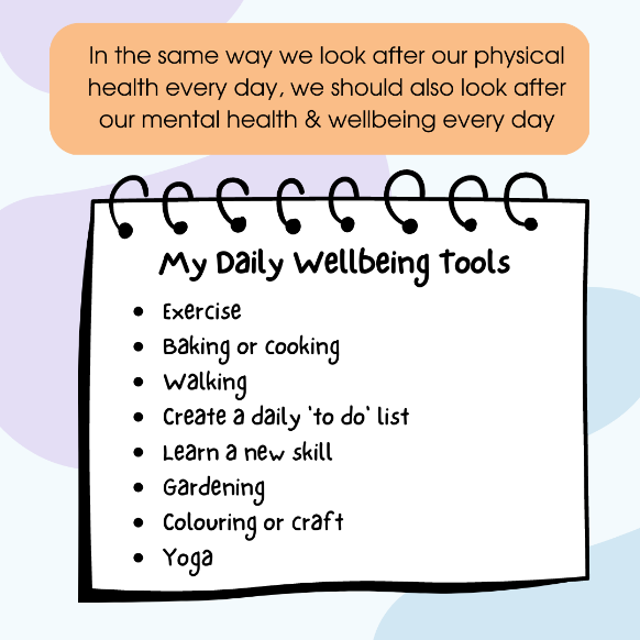 PublicHealthAAA's tweet photo. Think about some of the things you like to do to boost your mental health and wellbeing , any activity that makes you happy and that you enjoy. Small daily mood boosters help us more than big life changes.

#MentalHealthAwarenessWeek https://t.co/0XgTfwuXgg
