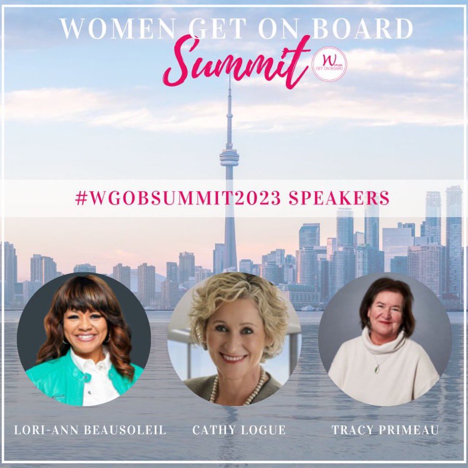 Today’s the day! Sold out @WGOBCanada 2023 Summit, Look forward to speaking with @LoriBeausoleil and @TracyPrimeau on ‘Board Diversity Matters’ @StantonChase a proud Connect Sponsor #BoardDiversity #WomenOnBoards #Inclusion