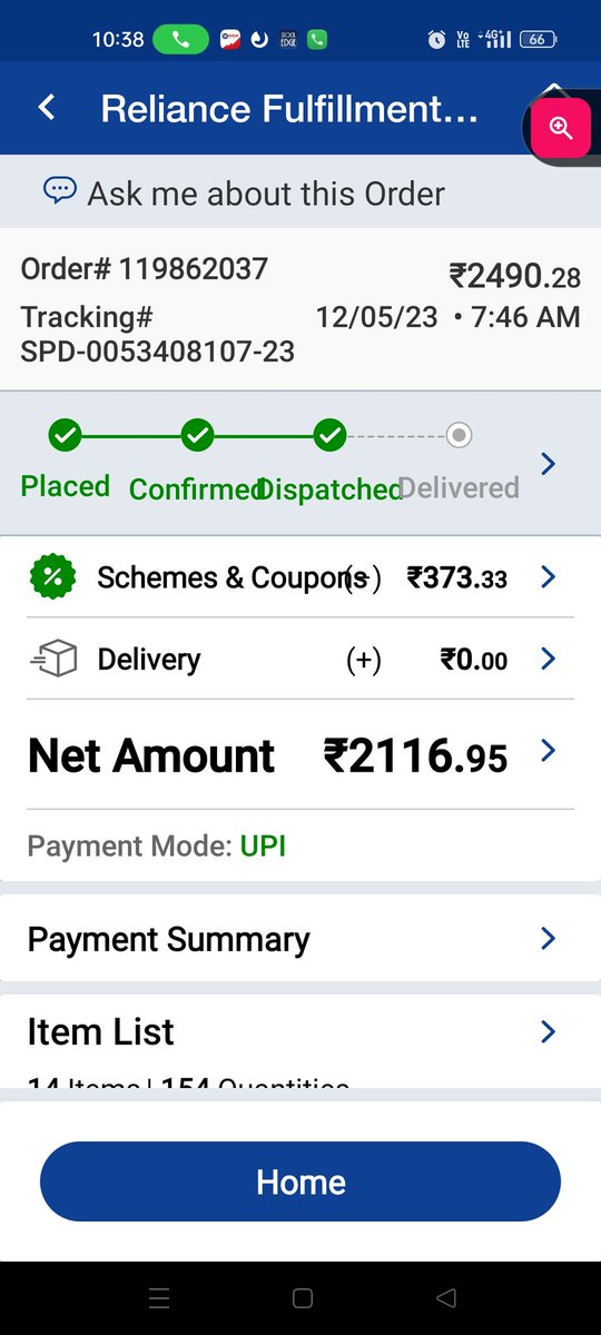 27Mahive's tweet photo. @JioMart  On that note they are saying we couldn't cancel your order right now 
So my question is that who the hell take that responsibility to fix the matter and refund my money back.
Coustomar care and jiomart staff both are rubbish not anyone giving the response right now https://t.co/UResrFk5jj