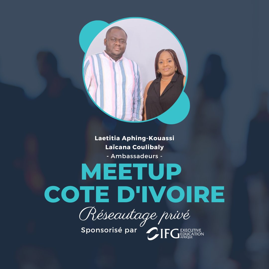 Appel à tous les professionnels en Cote d'Ivoire!🔊
Rejoignez-nous pour notre MeetUp en personne le 30 Mai, organisée par nos ambassadeurs Laetitia Aphing-Kouassi
et Laïcana Coulibaly sponsorise par IFG Executive Education! 
businessclubafrica.com/meetup-code-d-…