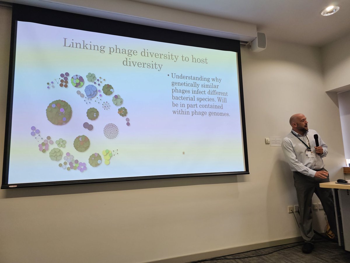 Great talk on phage genomics by Andy Millard - We need more high quality data to maximise phage development!