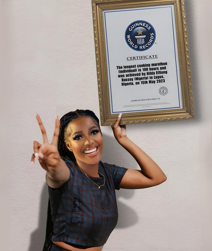 GuinnessWorldRecord

We made history 🥺
@Hildabaci__

Thank you for all the love,Thank you. 🙏🏾

#Guinessbookofrecord #guinessworldrecord #100hrs