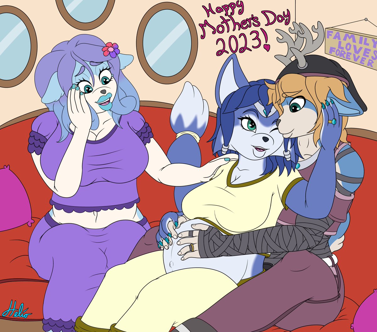 HeliosDeerios's tweet photo. @RealKrystalFox A mother surprised to see her daughter in law and son are expecting. Found love out in the stars, it’s rough out there, but family will be there to live and fight for! 💙🤍🧡

Thank you so much for sharing my progress Estelle! 

Happy Mother’s Day! #MothersDay #fanart #Krystal https://t.co/tJdDFI01tA