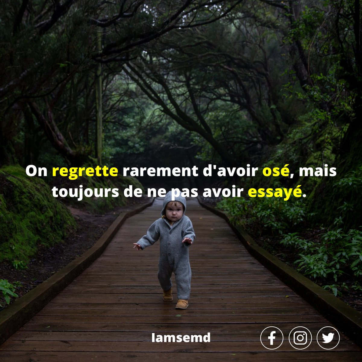 irvinsem's tweet image. Vous ne regretterez certainement pas si vous avez essayé !
#essayer #oser #regrets #risques #bonheur #objectif #vie #but #détermination