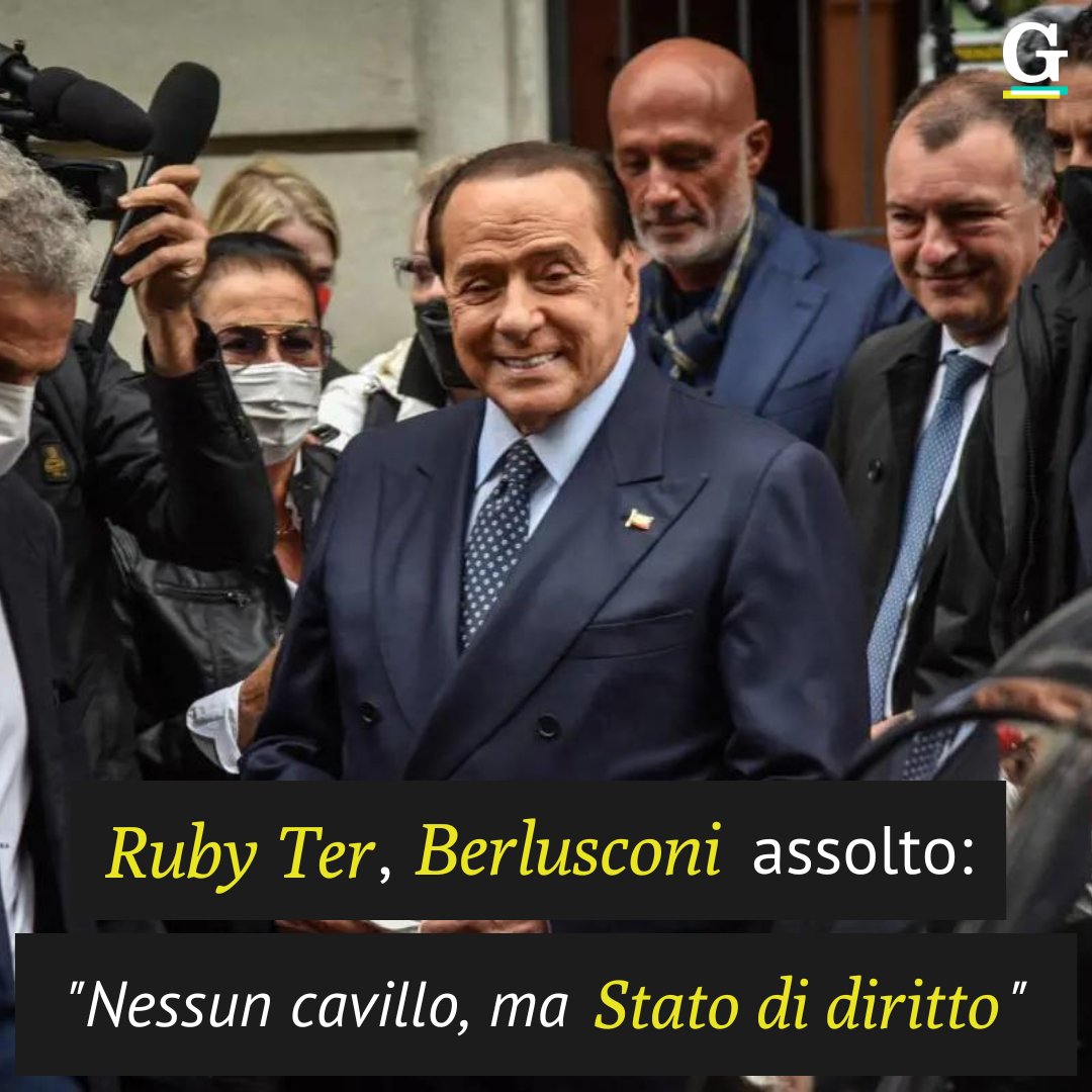 ilgiornale's tweet photo. Sono uscite le motivazioni della #sentenza del processo #RubiTer: le ragioni dell'assoluzione di #Berlusconi e tutti gli imputati dalle accuse di corruzione giudiziaria e falsa testimonianza poggiano direttamente sulla basi dello Stato di diritto.
➡️ https://t.co/XKjTxzqw3x https://t.co/CTtm2V6y8u