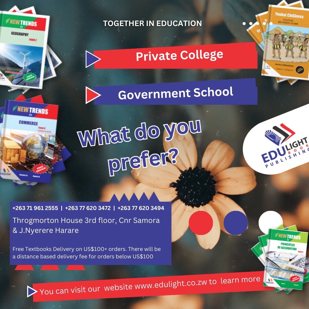 EdulightBooks's tweet photo. What do you prefer?

#EducationInZimbabwe #NewCurriculum https://t.co/8Xt42dQhhO
