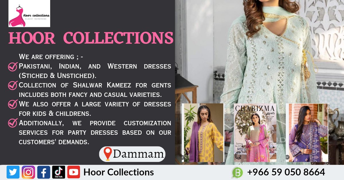 HoorCollections's tweet photo. Elevate Your Wardrobe: Embrace the Art of Fashion! 🤩🙌
.
#dammamdresses #khbobardress #mewchikankari #hoorcollections #shopping #onlineshopping #online #trend #onlineboutique #dressup #collection #trending #trendingnow #hoorcollection #dresses #dresstoimp #dressing #DressUpMel https://t.co/na7DRKZqKH