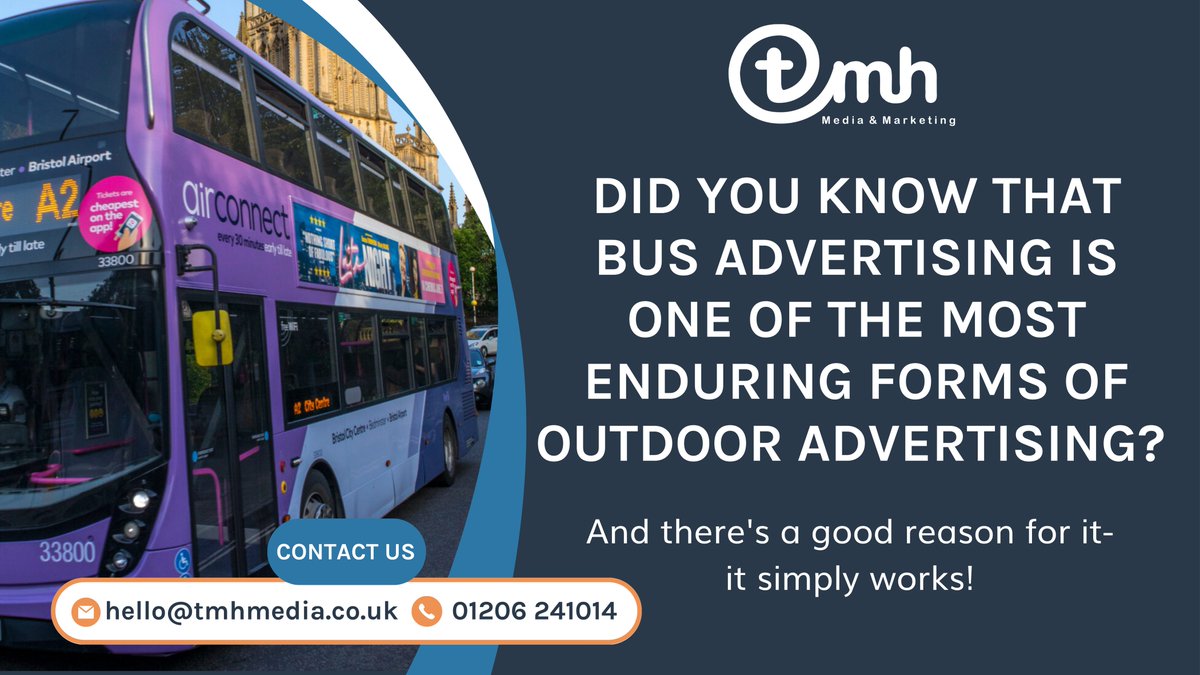 TMH_Media's tweet photo. One of the longest-running forms of outdoor advertising, bus advertising is tried, tested, and proven to deliver results! 🙌 🎯 Reach and convert a massive chunk of your target audience with a well-crafted bus advertising campaign. 👉 https://t.co/cOuq8KFZjz #OutdoorMarketing https://t.co/78okXhuGXg