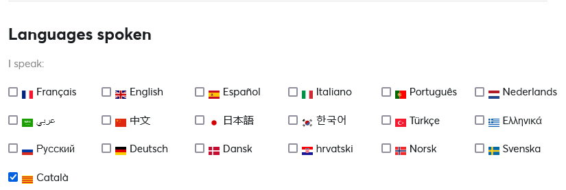 El català segueix guanyant terreny en l'entorn digital.
La plataforma líder mundial d'intercanvi de cases i apartaments <a href="/HomeExchangecom/">HomeExchange.com</a> inclou el català com a llengua parlada dels hostes per primera vegada.
