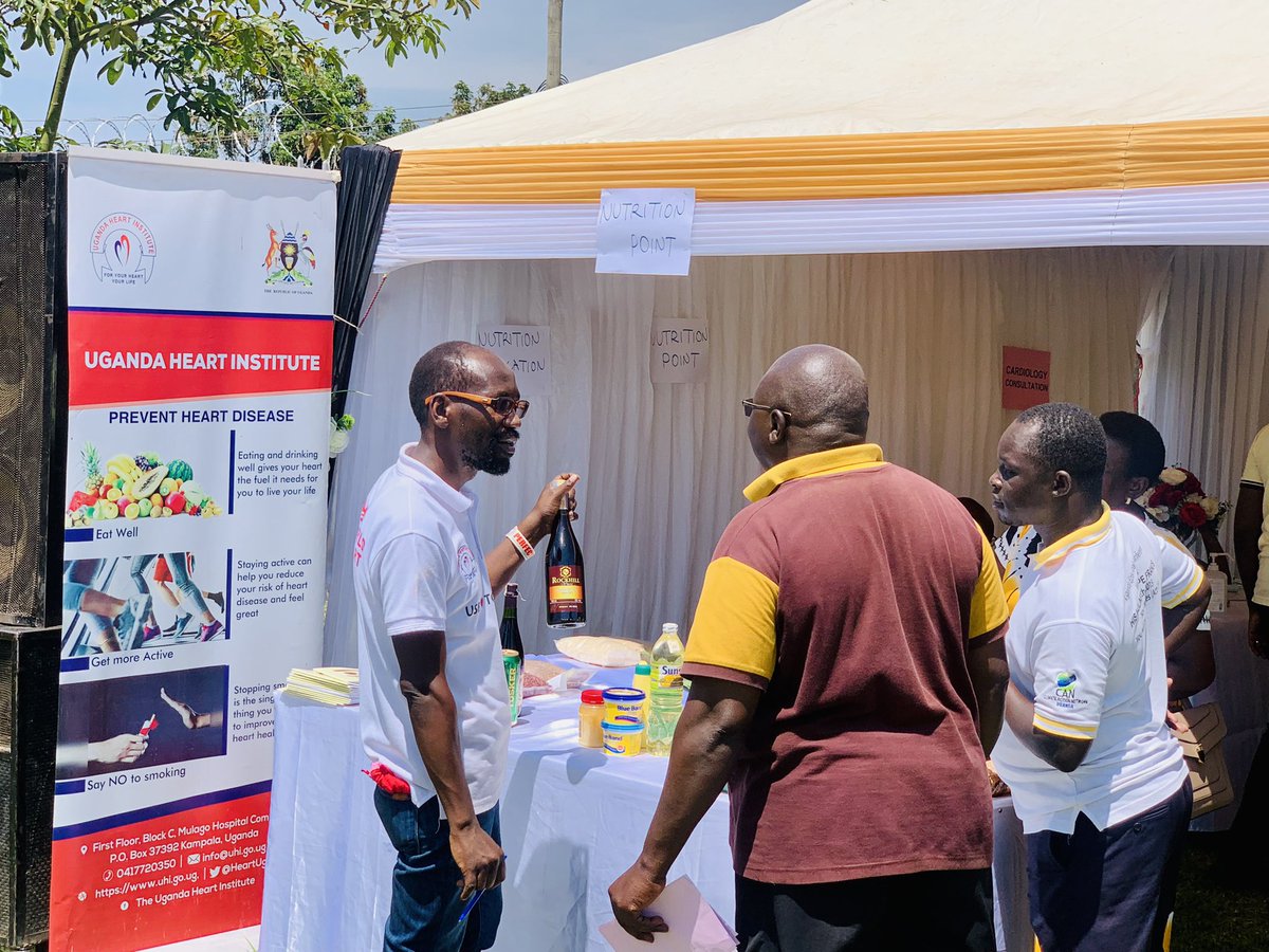 HeartUganda's tweet photo. Happening now @BOU Official - a Heart wellness camp for Bank of Uganda Staff (Arua Branch).
The heart check-up is being conducted by our @HeartUganda team carrying out a range of free heart tests including ECHO, ECG, blood pressure checks, Blood sugar checks, body mass index (BMI) assessments, Caridac consultations and a Nutrition education.