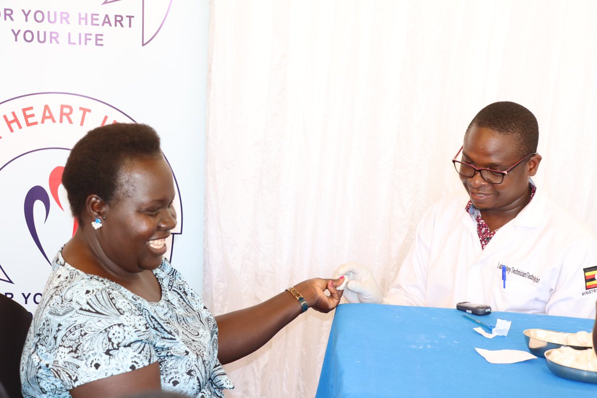 HeartUganda's tweet photo. Happening now @BOU Official - a Heart wellness camp for Bank of Uganda Staff (Arua Branch).
The heart check-up is being conducted by our @HeartUganda team carrying out a range of free heart tests including ECHO, ECG, blood pressure checks, Blood sugar checks, body mass index (BMI) assessments, Caridac consultations and a Nutrition education.