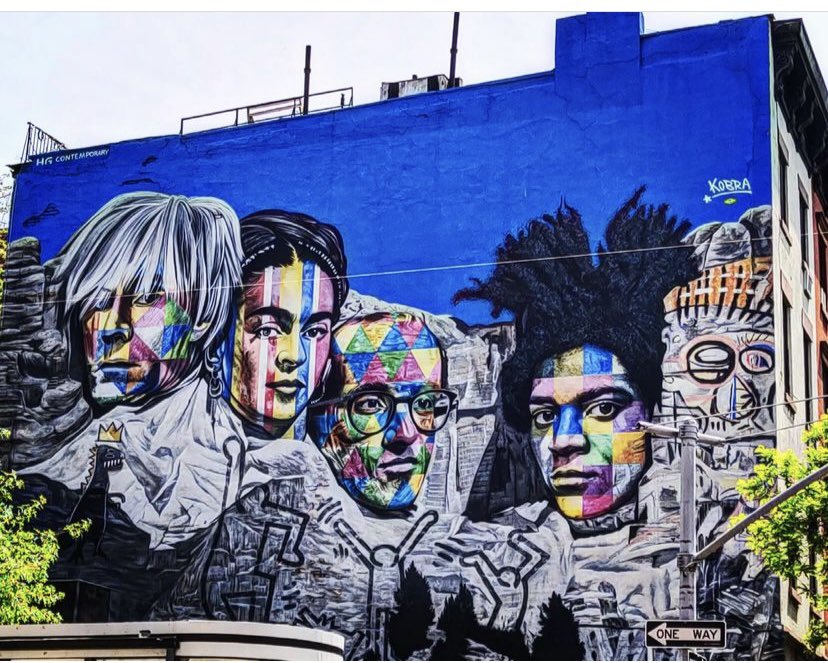 The greats - Andy Warhol, Frida Kahlo, Keith Haring and  Jean-Michel Basquiat - by Eduardo Kobra in Manhattan.
#StreetArt #JeanMichelBasquiat
#FridaKahlo #andywarhol #NewYork #KeithHaring