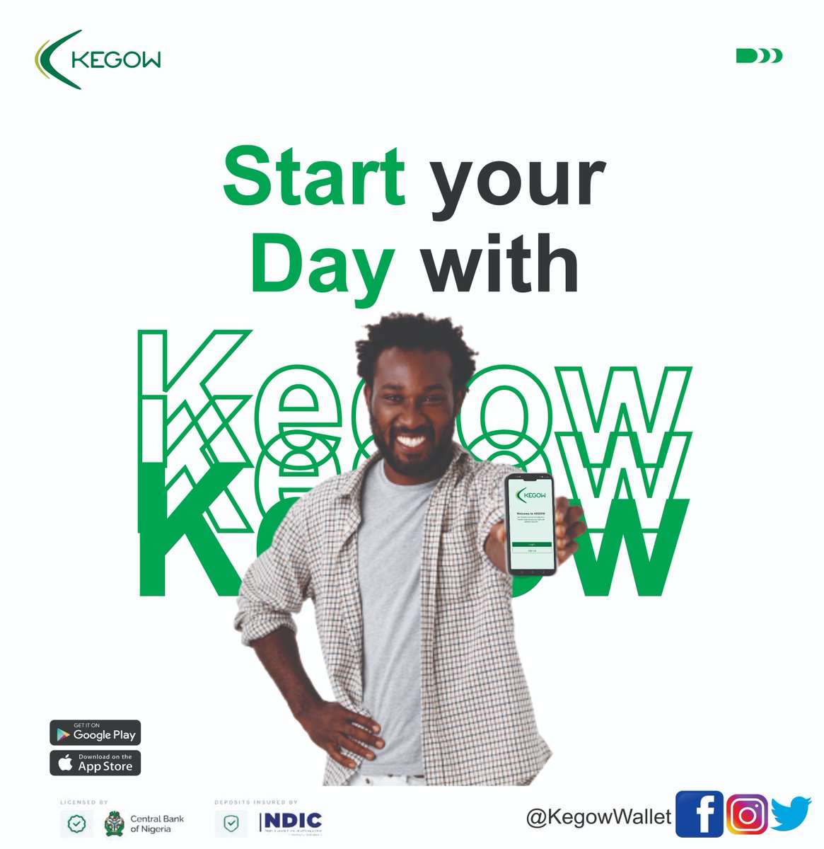 Welcome to a new week!

Begin your day with Kegow as you make easy transfers for all item with just few clicks.

#kegow #epayment #makelifeeasy