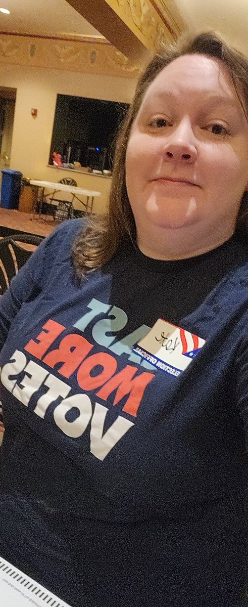 That time I put on my VOTE THEM OUT <a href="/BitterSouth/">Bitter Southerner</a> shirt to work the #PAPrimary and said OOPS gotta do CAST MORE VOTES!