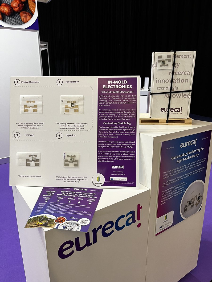 ccasellascoll's tweet photo. π1er dia en @expofoodtech mostrado prototipos y proyectos Agrofood @MADRAS_Project #Synatra #PrintedElectonics #OPV os esperamos en stand F640! π https://t.co/JgLnasuN0g