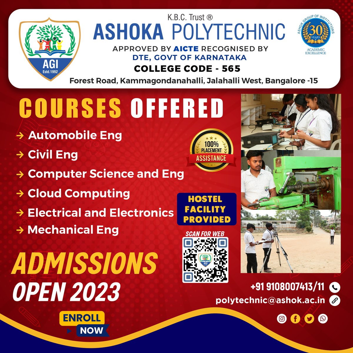 ashok_goi's tweet image. Admissions open 23-24
Enroll Now!!
#ashokpolytechnic
.
.
#ashok #ashokgroupofinstitutions #learn #safety #carefull #days #school