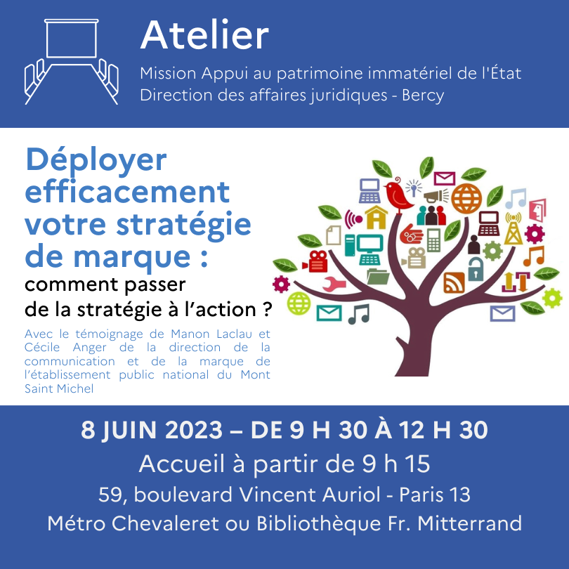 💡Quand et comment déployer sa stratégie de marque ? Et quels sont les facteurs clés de succès ?
🗓️ Rendez-vous le 8 juin, en présentiel. Attention, cette session est  réservée aux entités publiques : economie.gouv.fr/apie/atelier-s…