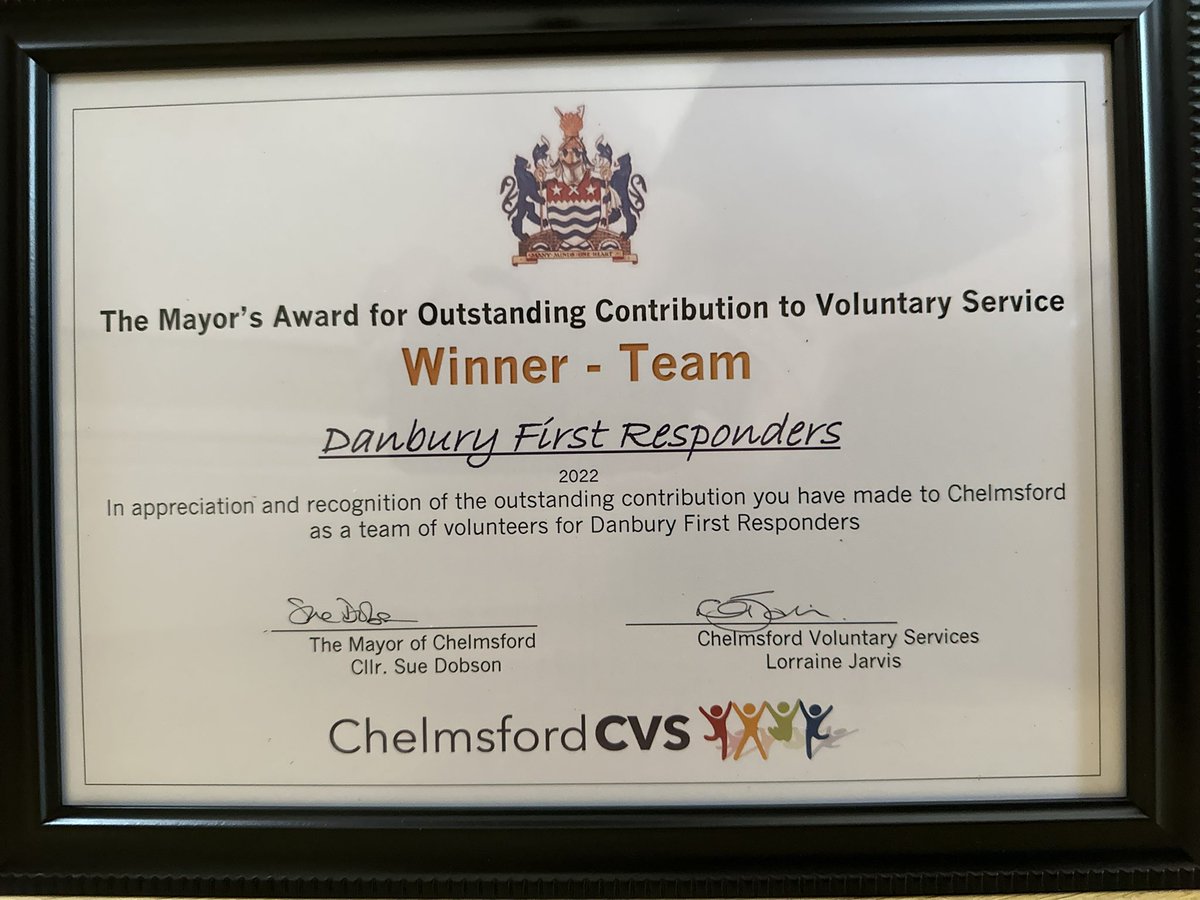CFR_Danbury's tweet image. We are incredibly proud to be this years winners. Thank you to those who nominated us
@EastEnglandAmb @EEAST_CFRS @HeyTomAbell @KateVaughton1