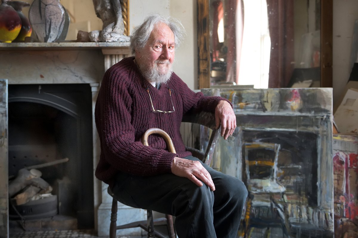 #AnthonyEyton @royalacademy celebrates his 100th birthday on May 17, 2023 – Many Happy Returns! The photograph was taken at #TonyEyton’s London studio in February 2019. @Tate @RWABristol @RWS_Art @TheLondonGroup1 @artukdotorg @DACSforArtists