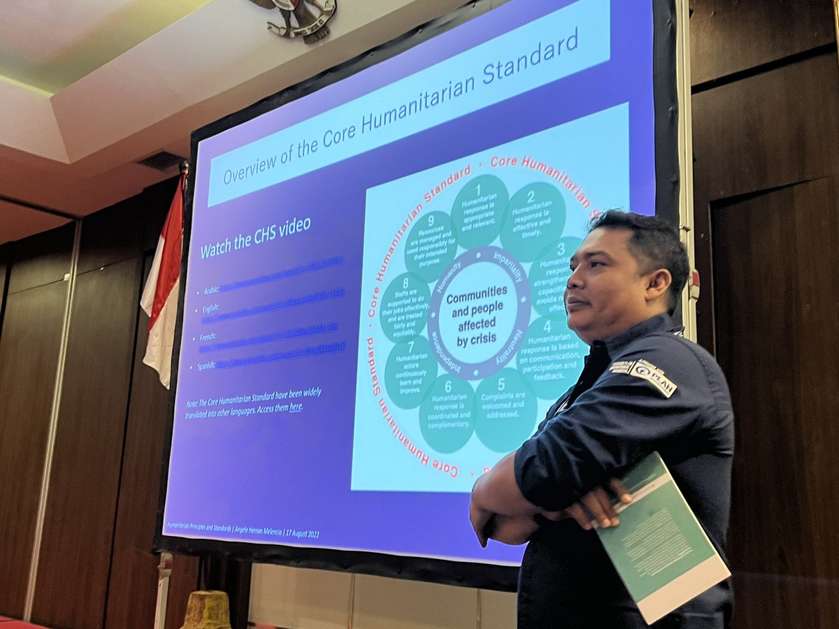 vhalhen123's tweet image. Understanding humanitarian principles and standards is key for humanitarian worker. Productive sharing with @PlanIndonesia team unpacking the different standards #Sphere #CoreHumanitarianStandard &amp;amp; apply it in communication in emergencies work @SpherePro @CHS_Alliance @neoroni