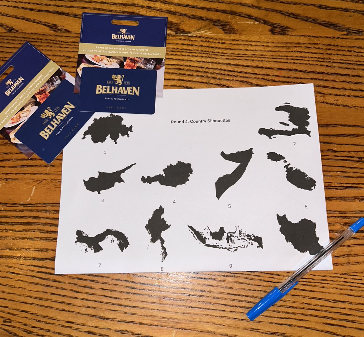 Are you joining us for quiz night tonight? 🧠

Here’s a round from a couple weeks back! How many countries can you guess from their silhouettes? 🌍

The quiz will be starting at 8.30pm, see you all there! 😁