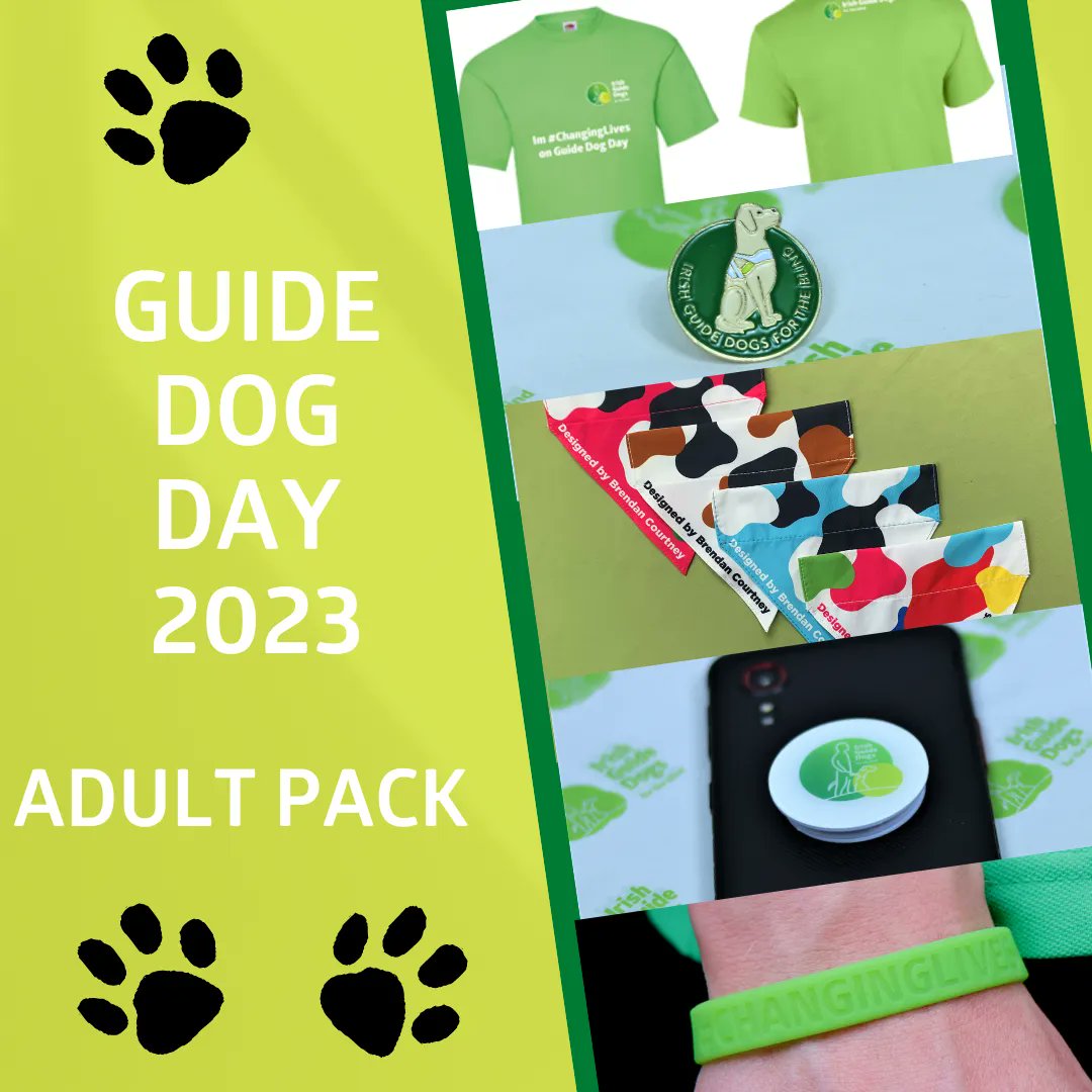 irishguidedogs's tweet image. Support Guide Dog Day by picking up a merchandise pack on our website. Adult and kids packs available! &amp;gt; buff.ly/3pido81 

#GDD2023 #GuideDogDay #Walk4GDD #ChangingLives